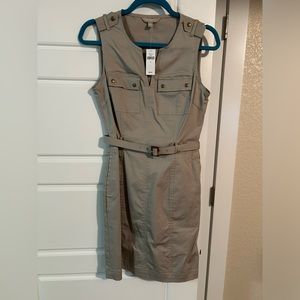 Banana Republic Khaki Shift Dress Safari NWT Size 2